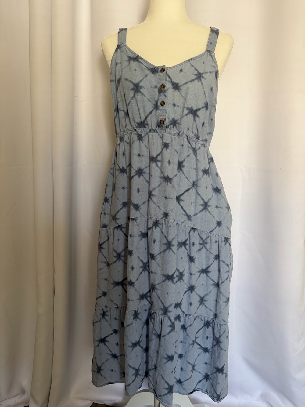 Tie-Dye Dress with denim feel